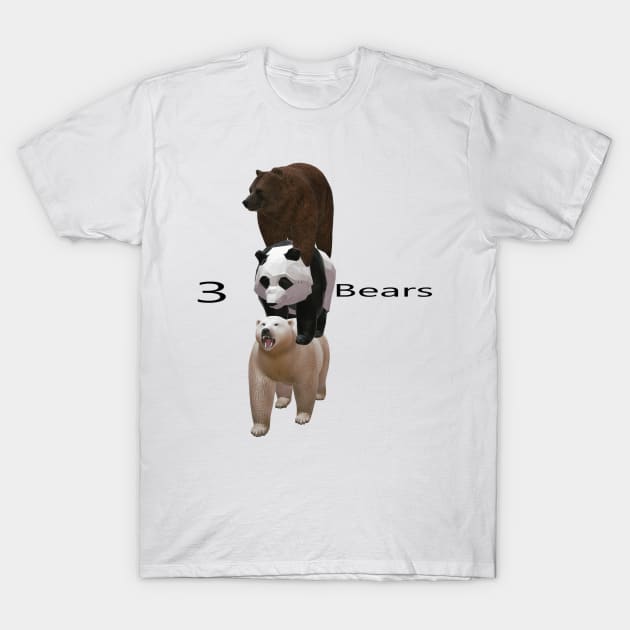 3 bears T-Shirt by Uberhunt Un-unique designs